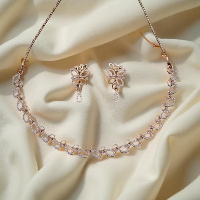 necklace set american diamond