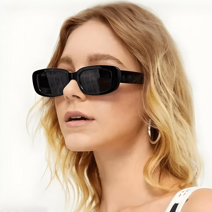 Black Rectangular Sunglasses Women