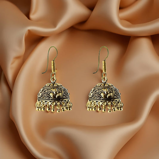 Golden Oxidized Earrings for Women