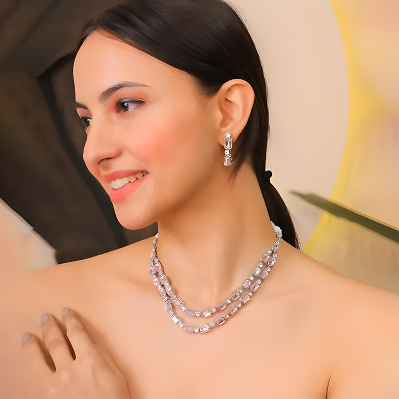 american diamond Necklace & Earrings Set