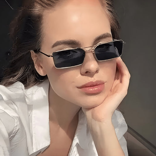 rectangular black sunglasses for women