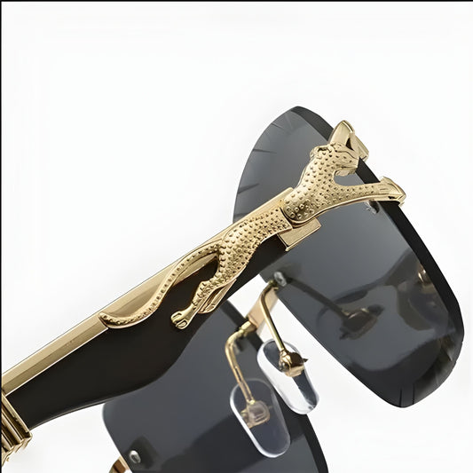 Rimless Black Women Sunglasses